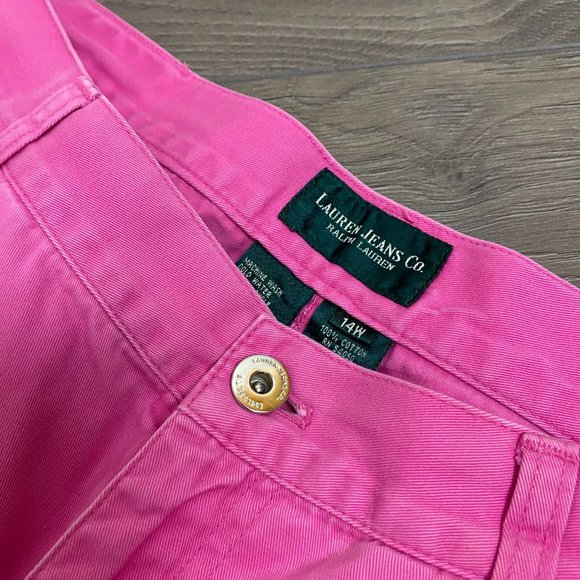 Ralph Lauren Pink Culottes 3/4 Length Cropped Pants - Size 14W - Picture 3 of 9